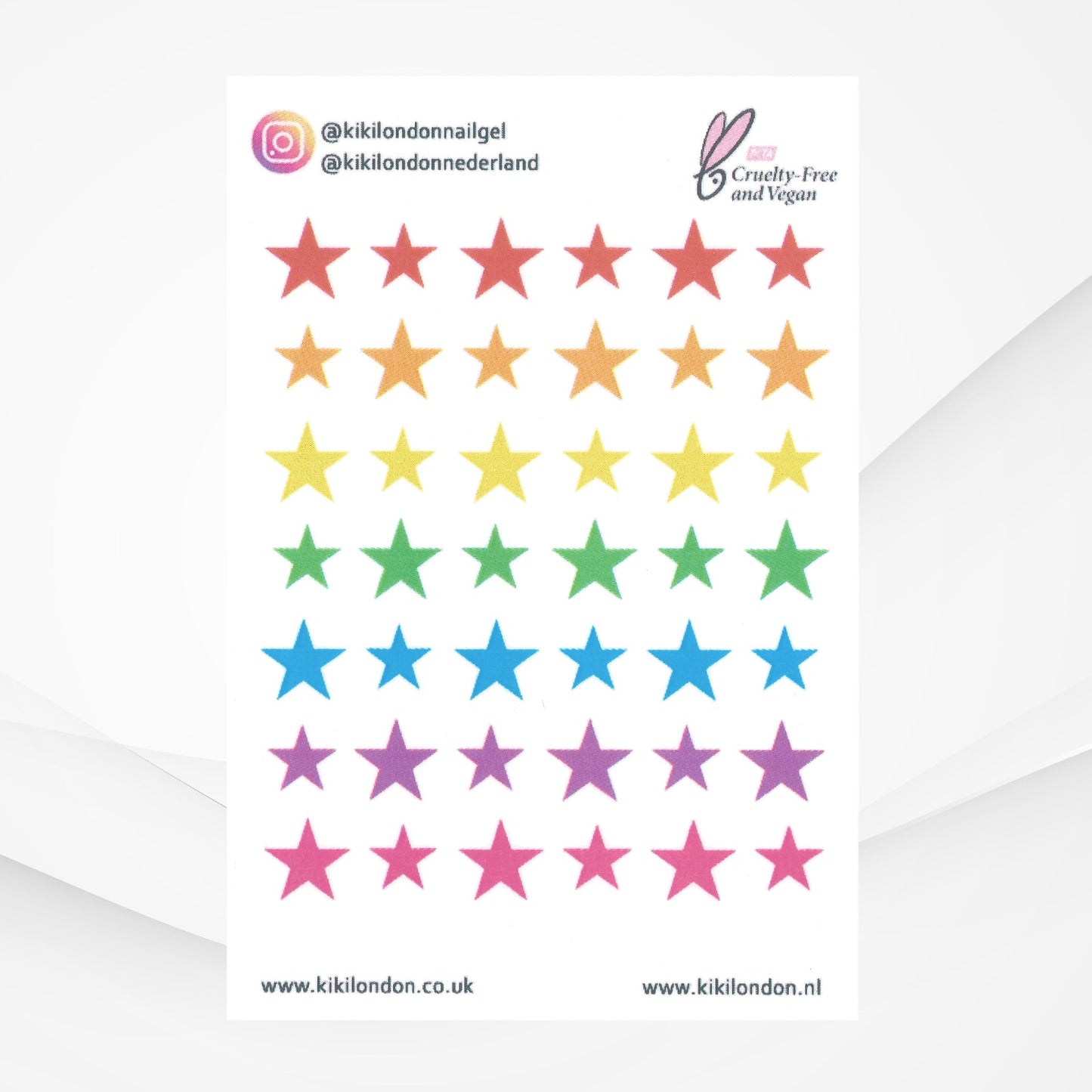 Water Decals Rainbow Stars