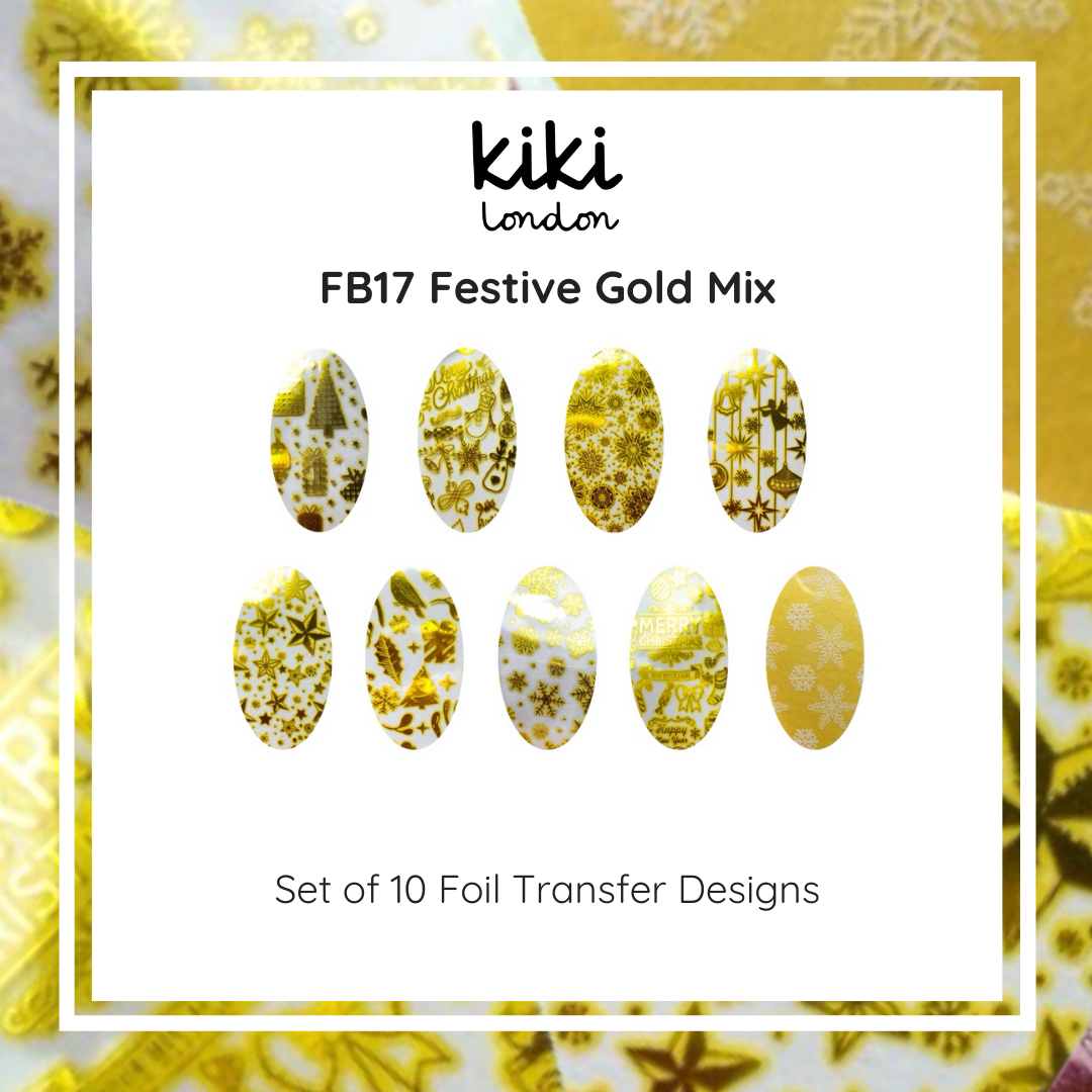 Nail Foil Festive Gold Mix - Kiki London Benelux