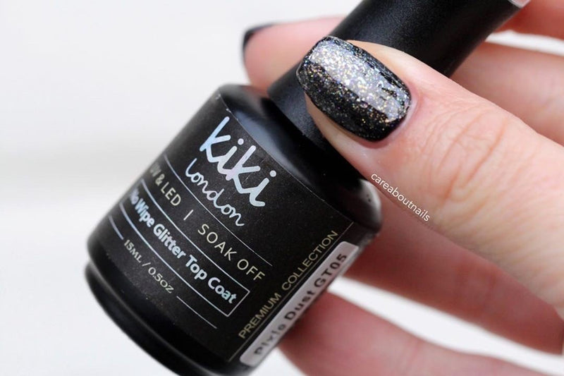 No Wipe Glitter Top Coat 15ml 6stks